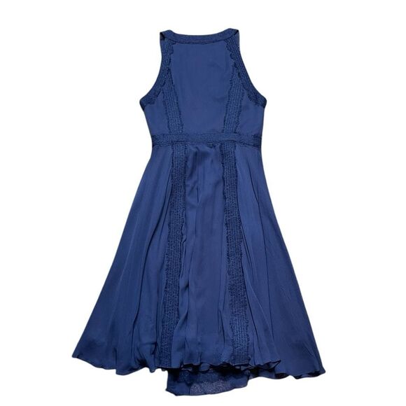 ANTHROPOLOGIE VA ET VIEN Silk Wrap Dress Blue Size 4 - Picture 3 of 13